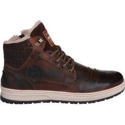 BUGATTI Męskie tenisówki ze skórzaną kostką 321334573200-6100 Dark Brown (rozmiar 41). Brązowe trampki męskie Bugatti, bez wzorów, na sznurówki. W wyprzedaży za 266,00 zł.