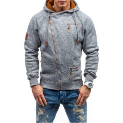 Bluza męska PATRICK GREY. Szare bluzy męskie Bluza męska PATRICK GREY, xl, bez wzorów, bez kołnierzyka, bez rękawów, bez kaptura. W wyprzedaży za 89,00 zł.