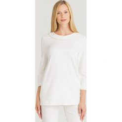 BLUZKA TWINSET. Białe bluzki damskie Twinset, s, z aplikacjami, z materiału, z okrągłym kołnierzem, bez rękawów. Za 659,00 zł.