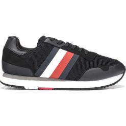 Tommy Hilfiger Tenisówki Czarny. Czarne trampki męskie TOMMY HILFIGER, bez wzorów, z materiału, bez zapięcia. Za 428,95 zł.
