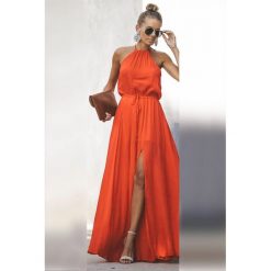 Sukienka GRETEL ORANGE. Pomarańczowe sukienki damskie s, długie. W wyprzedaży za 99,00 zł.