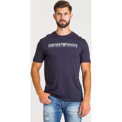 T-SHIRT Emporio Armani. Niebieskie t-shirty męskie xl, z nadrukiem, z okrągłym kołnierzem. Za 221,40 zł.