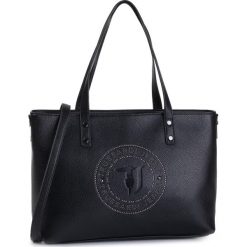 Torebka TRUSSARDI JEANS - Harper Shopper Lg 75B00833 K610. Czarne torby damskie na zakupy Trussardi Jeans, bez wzorów, z jeansu, klasyczne, bez dodatków. Za 649,00 zł.
