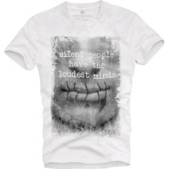 T-shirt UNDERWORLD Organic Cotton Silent people. Czarne t-shirty męskie Underworld, m, z nadrukiem, bez kołnierzyka. Za 69,99 zł.