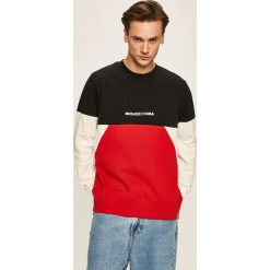 Dc - Bluza. Czarne bluzy męskie DC, s, z nadrukiem, z bawełny, z okrągłym kołnierzem, bez rękawów, bez kaptura. Za 279,90 zł.