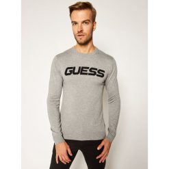 Sweter Guess M0BR53 Z2PL0. Zielone swetry męskie Guess, m, z aplikacjami, klasyczne, z klasycznym kołnierzykiem, bez kaptura. Za 369,00 zł.