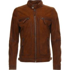 Oakwood CASTEL Kurtka skórzana whisky. Brązowe kurtki męskie bomber Oakwood, m, z materiału. Za 1089,00 zł.