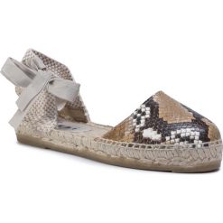 Espadryle MANEBI - Flat Valenciana G 1.2 P0 Tanned Python. Brązowe espadryle damskie Manebi, bez wzorów, ze skóry, bez obcasa. Za 519,00 zł.