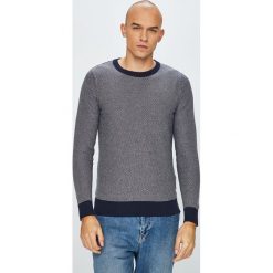 Premium by Jack&Jones - Sweter. Niebieskie swetry męskie Premium by Jack&Jones, xxl, bez wzorów, z bawełny, z okrągłym kołnierzem, bez kaptura. W wyprzedaży za 79,90 zł.