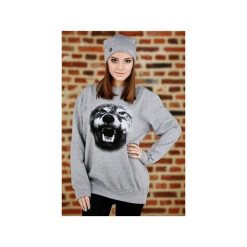 Bluza UNDERWORLD casual Wilk. Czarne bluzy damskie Underworld, xxl, z nadrukiem, z bawełny, casualowe, bez kołnierzyka, bez rękawów, bez kaptura. Za 119,99 zł.