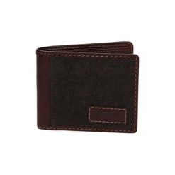 Portfele męskie: Skórzany portfel w kolorze brązowym – (S)10,5 x (W)8,5 cm