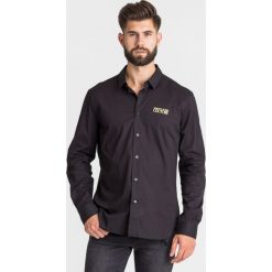 KOSZULA Versace Jeans Couture. Czarne koszule męskie Versace Jeans Couture, m, z nadrukiem, z elastanu, z klasycznym kołnierzykiem, bez rękawów. Za 679,00 zł.