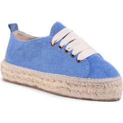 Espadryle MANEBI - Sneakers D O 3.5 E0 Blue. Niebieskie espadryle damskie Manebi, bez wzorów, ze skóry, bez obcasa. W wyprzedaży za 349,00 zł.