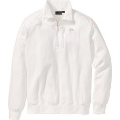 Bluzy męskie: Bluza ze stójką Regular Fit bonprix biel wełny