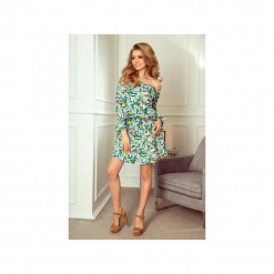SUKIENKA FIONA FALBANKI ROZKLOSZOWANA RAJ BOHO. Szare sukienki boho marki Dressroad, l, z aplikacjami, z elastanu, z falbankami, z długim rękawem, rozkloszowane. Za 104,00 zł.