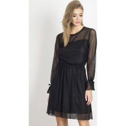 SUKIENKA SWING. Sukienki damskie ivon, na co dzień, w koronkowe wzory, z tkaniny, eleganckie, bez kołnierzyka, bez rękawów, proste. Za 269,00 zł.