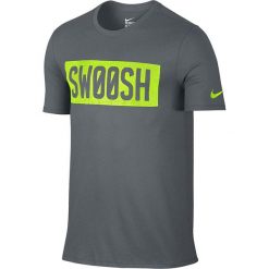 Nike Koszulka męska Mesh Swoosh Block Tee szara r. S (806299 065). Szare koszulki sportowe męskie marki Nike, m, z meshu. Za 101,21 zł.