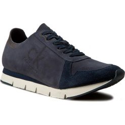 Sneakersy CALVIN KLEIN JEANS - Hachi S1670 Indigo. Niebieskie sneakersy męskie marki Calvin Klein Jeans, na co dzień, bez wzorów, z jeansu, eleganckie, bez zapięcia. W wyprzedaży za 409,00 zł.