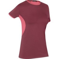 Shirt sportowy z siatkowymi wstawkami, krótki rękaw bonprix czerwony klonowy - dymny malinowy. Czerwone bluzki sportowe damskie bonprix, bez wzorów, bez kołnierzyka, z krótkim rękawem, krótkie, bez kaptura, climacool (adidas). Za 29,99 zł.