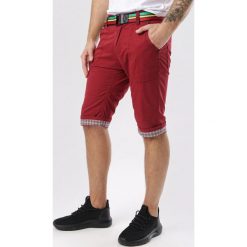Bordowe Szorty Himerephis. Czerwone spodenki i szorty męskie Born2be, xl, bez wzorów. W wyprzedaży za 54,99 zł.