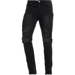 Liquor N Poker WITH OPEN RIPS AND ZIP ANKLE Jeans Skinny Fit washed black. Czarne rurki męskie Liquor N Poker. W wyprzedaży za 135,20 zł.