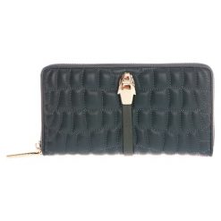 Portfele damskie: Portfel w kolorze zielonym – (S)20 x (W)10 x (G)2 cm