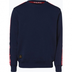 Alpha Industries - Męska bluza nierozpinana, niebieski. Niebieskie bluzy męskie Alpha Industries, xxl, bez wzorów, bez kołnierzyka, bez rękawów, bez kaptura. Za 249,95 zł.