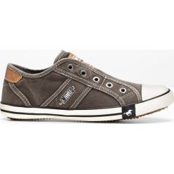 Sneakersy Mustang bonprix ciemnoszary. Szare buty sportowe damskie bonprix, bez wzorów, sportowe. Za 179,99 zł.