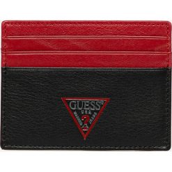 Guess Jeans - Portfel skórzany. Czarne portfele męskie Guess Jeans, z aplikacjami, z poliesteru. W wyprzedaży za 149,90 zł.