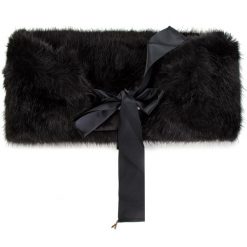 Szal PATRIZIA PEPE - 2V8129/A1RM-K338 Soft Black. Czarne szaliki damskie Patrizia Pepe, z haftami, z materiału. Za 639,00 zł.