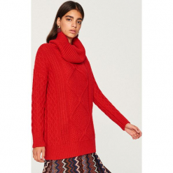 Sweter z golfem - Czerwony. Czerwone golfy damskie Reserved, l. Za 139,99 zł.