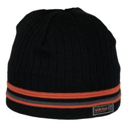 Czapki męskie: Viking Czapka męska Windstopper® 8627 czarno – pomarańczowa (215/11/8627)
