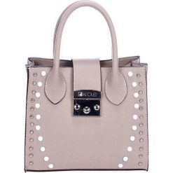 Torebki klasyczne damskie: Skórzana torebka w kolorze taupe – (S)23 x (W)30 x (G)11 cm