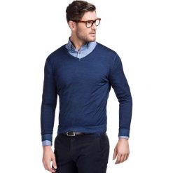 Sweter MARTINO SWG000001. Pomarańczowe swetry męskie Giacomo Conti, na lato, m, bez wzorów, z wełny, klasyczne, z klasycznym kołnierzykiem, bez kaptura. Za 229,00 zł.
