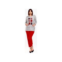 Sweter z oryginalnym wzorem. Brązowe swetry damskie Bird, xl, bez wzorów, bez rękawów, bez kaptura. Za 189,00 zł.