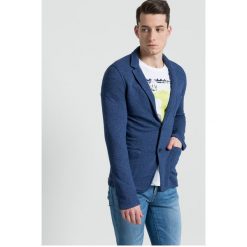 Trussardi Jeans - Marynarka. Niebieskie marynarki męskie Trussardi Jeans, bez wzorów, z bawełny. W wyprzedaży za 429,90 zł.