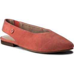 Sandały MARC O'POLO - 802 14003003 304 Coral 343. Różowe klapki damskie marki Marc O'Polo, bez wzorów, z zamszu, bez obcasa, na obcasie. W wyprzedaży za 299,00 zł.