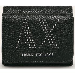 Armani Exchange - Portfel. Czarne portfele damskie Armani Exchange, bez wzorów, z poliesteru. W wyprzedaży za 219,90 zł.