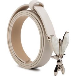 Pasek Damski PATRIZIA PEPE - 2V8658/A6A8-J3CR Jelly Ivory/Ivory. Białe paski damskie Patrizia Pepe, w paski, ze skóry. Za 439,00 zł.