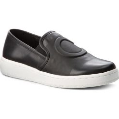 Półbuty CALVIN KLEIN - Deborah E7549 Black/Black. Czarne półbuty damskie marki Calvin Klein, bez wzorów, ze skóry ekologicznej, bez obcasa, na płaskiej podeszwie, bez zapięcia. W wyprzedaży za 339,00 zł.