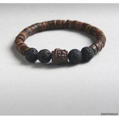 Męska bransoletka - Budda - brąz. Czarne bransoletki męskie Pakamera, z brązu. Za 70,00 zł.