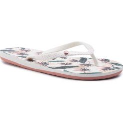 Japonki ROXY - ARJL100668 Cre. Białe klapki damskie Roxy, bez wzorów, z tworzywa sztucznego, bez obcasa. Za 119,00 zł.