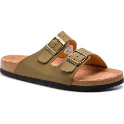 Klapki BIG STAR - DD174607 Khaki. Zielone klapki męskie BIG STAR, bez wzorów, ze skóry ekologicznej. Za 89,00 zł.
