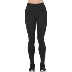 Legginsy Asics Highwaist Tight W Czarne. Czarne spodnie damskie marki Asics, bez wzorów, do biegania. Za 179,99 zł.