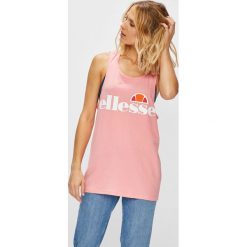 Ellesse - Top. Szare topy sportowe damskie Ellesse, l, z nadrukiem, z bawełny, bez rękawów. W wyprzedaży za 79,90 zł.