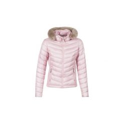 Kurtki pikowane Superdry HOODED LUXE CHEVRON FUJI. Różowe kurtki damskie Superdry, m, bez wzorów, bez kaptura. Za 503,20 zł.