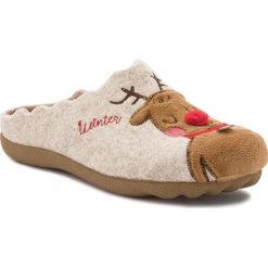 Kapcie MANITU - 320568 Beige 8. Brązowe klapki damskie marki Manitu, bez wzorów, z tworzywa sztucznego, bez obcasa. Za 149,00 zł.