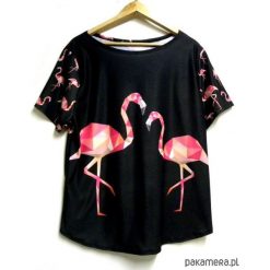 Bluzki damskie: Bluzka damska,t-shirt ze wzorem flamingi S-XL