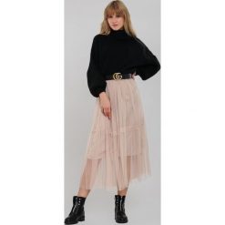 Beżowa Spódnica Stan Warm. Brązowe spódniczki damskie Renee, na co dzień, s, bez wzorów, z tiulu, z podwyższonym stanem, midi, ołówkowe. Za 89,99 zł.