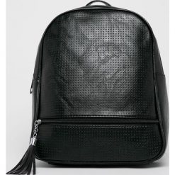 Answear - Plecak. Czarne plecaki damskie ANSWEAR, bez wzorów, z materiału. W wyprzedaży za 49,90 zł.